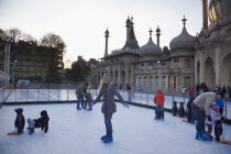 England, East Sussex, Brighton, Royal Pavilion Ice Rink, childrens area.