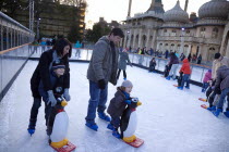England, East Sussex, Brighton, Royal Pavilion Ice Rink, childrens area.
