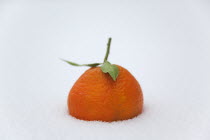 Food, Fruit, Clementine orange in the snow.