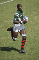 India, Delhi, 2010 Commonwealth games, Rugby competitor running with the ball.