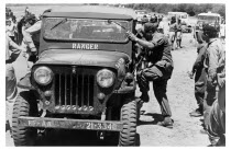 Bolivia, Santa Cruz, Vallegrande, CIA agent and Cuban exile Gustavo Villoldo climbing into a jeep in preparation of an early morning inspection of the Vallegrande airstrip. Monday 09 October 1967.