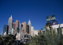 USA, Nevada, Las Vegas, New York New York hotel and casino on the Strip.