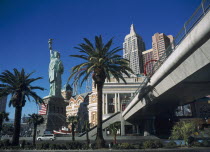 USA, Nevada, Las Vegas, New York New York hotel and casino on the Strip.