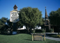 USA, Nevada, Las Vegas, The Little Church of the West Wedding Chapel on the Strip.