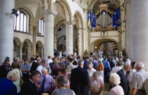 ENGLAND, Hampshire, Portsmouth, The Anglican Cathedral Church of St Thomas of Canterbury started in the 12th Century consecrated in 1927 and completed in 1980 with the nave full of people beneath the...