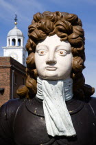 England, Hampshire, Portsmouth, Historic Naval Dockyard Ship's Figurehead from HMS Benbow dated 1813.