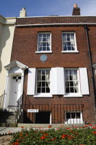 England, Hampshire, Portsmouth, The Charles Dickens Birthplace Museum in Old Commercial Road where he was born in 1812 and lived for three years.