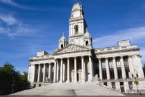 England, Hampshire, Portsmouth, Guildhall originally built in 1890 but rebuilt in 1959 after being bombed in 1941 during World War II.