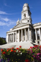 England, Hampshire, Portsmouth, Guildhall originally built in 1890 but rebuilt in 1959 after being bombed in 1941 during World War II.