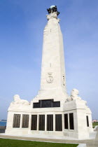 England, Hampshire, Portsmouth, World War One Naval Memorial Obelisk on Southsea Seafront designed by Sir Robert Lorimer with sculpture by Henry Poole.
