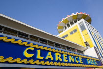 ENGLAND, Hampshire, Portsmouth, Clarence Pier amusement arcade on the seafront in Southsea.