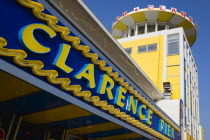 ENGLAND, Hampshire, Portsmouth, Clarence Pier amusement arcade on the seafront in Southsea.