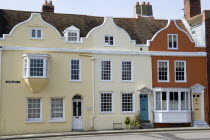 ENGLAND, Hampshire, Portsmouth, Row of three 17th Century houses in Lombard Street in Old Portsmouth with Dutch style gables.