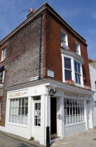 ENGLAND, Hampshire, Portsmouth, The Sallyport Tea Rooms on the corner of Bathing Lane and Broad Street on Spice Island in Old Portsmouth.