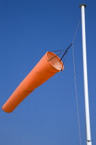 ENGLAND, Hampshire, Portsmouth, Wind-sock for indicating wind strength and direction on Southsea seafront.