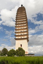 China, Yunnan Province, San Ta Si, Dali, Qianxun Pagoda, one of the three pagodas.