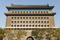 China, Beijing, Tiananmen Square, Archery tower, also known as Qianmen Gate, adjacent to Zhengyangmen Gate.