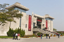 China, Shaanxi, Xian, Museum housing bronze chariots at the site of the terracotta army, Xian.