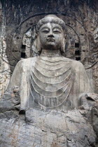 China, Henan Province, Luoyang, Tang Dynasty Vairocana Buddha, Fengxian Temple, Longmen Grottoes and Caves.