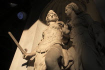 Austria, Vienna, Statues in the courtyard of the Hofburg Palace.
