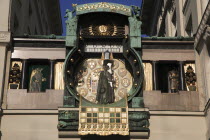 Austria, Vienna, The Anker Clock at Hoher Market.