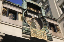 Austria, Vienna, The Anker Clock at Hoher Market.