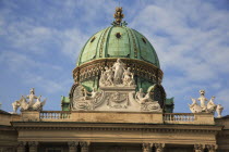 Austria, Vienna, Dome of the Hofburg Palace.