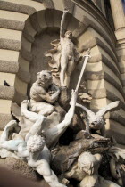 Austria, Vienna, Statue at the Hofburg Palace.