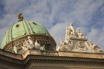 Austria, Vienna, Hofburg Palace domed roof detail.