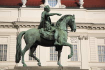 Austria, Vienna, Monument to Emperor Josef II in the courtyard of the Spanish riding school.