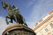 Austria, Vienna, Statue of Archduke Albert, Duke of Teschen, outside the Albertina Museum.
