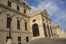 Austria, Vienna, Statues outside the Belvedere Palace.