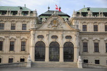 Austria, Vienna, Belvedere Palace exterior.