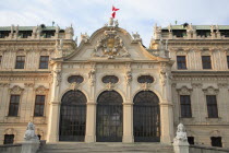 Austria, Vienna, Belvedere Palace exterior.
