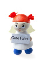 Germany, Travel, Toy with Gute Fahrt message.
