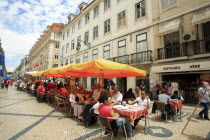 Portugal, Lisbon, Restaurant on Rua Augusta.