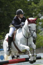 Scotland, Lothian, Edinburgh, Show jumping event at the Royal Highland Showground.