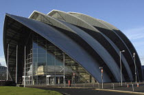 Scotland, Strathclyde, Glasgow, Exterior of the Clyde Auditorium concert venue known as the Armadilo.