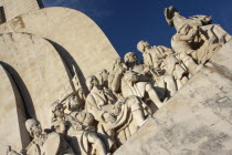 Portugal, Lisbon, Belem, Detail of the Monument to the Discoveries.