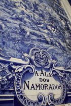 Portugal, Lisbon, Azulejo depicting battle scene in Eduardo VII Park.