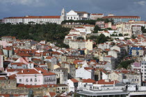 Portugal, Lisbon, View over the Baixa district.