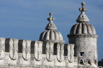 Portugal, Lisbon, Tower of Belem detail.