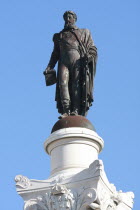 Portugal, Lisbon, Statue of Dom Pedro IV in Rossio Square.