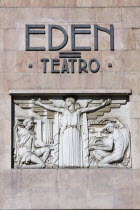 Portugal, Estremadura, Lisbon, Eden Teatro former cinema exterior, now a hotel.