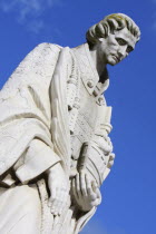 Portugal, Estremadura, Lisbon, Statue of St Vincent of Saragossa in the Alfama district.