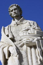 Portugal, Estremadura, Lisbon, Statue of St Vincent of Saragossa in the Alfama district.