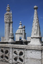 Portugal, Estremadura, Lisbon, Tower of Belem detail.