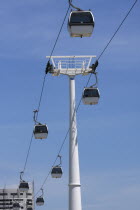 Portugal, Estremadura, Lisbon, Cable Cars in the Park of Nations.