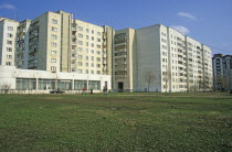 Russia, Moscow, Vladimir, Golden Ring, Typical communist era apartment blocks.