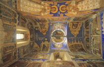 Russia, Vladimir Oblast, Suzdal, Saviour Monastery of Euthymius, Transfiguration of the Saviour Church, Painted Icon Ceiling.